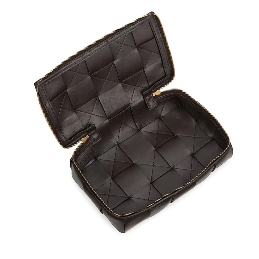 Rare Bottega Veneta Intrecciato Cassette Travel Case Fondant NWT + Dust Bag Auth